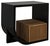 Wood Burton Right Hand Side Table in Black and Teak For Sale - Image 7 of 11