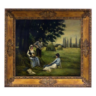 Emilio Pergola, Country Scene, Oil on Canvas, Late 1990s, Framed For Sale