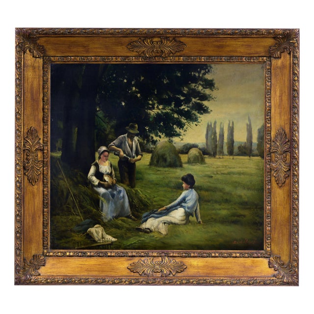 Emilio Pergola, Country Scene, Oil on Canvas, Late 1990s, Framed For Sale
