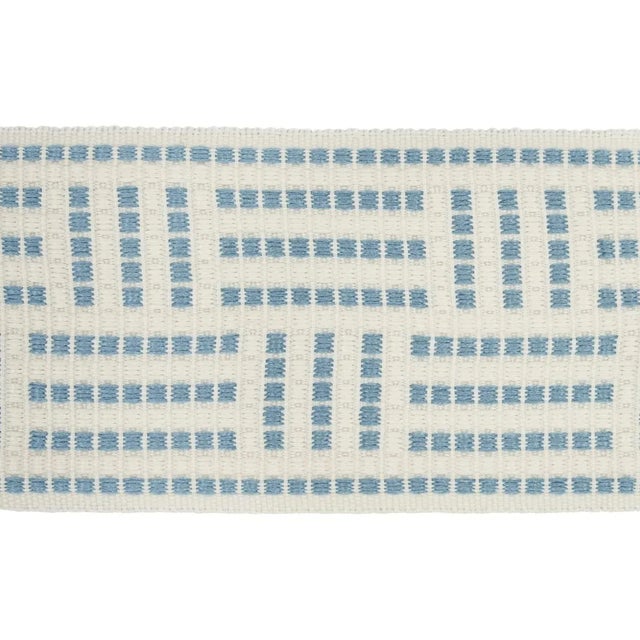 Schumacher Brickell Tape Indoor/Outdoor Trim in Sky For Sale