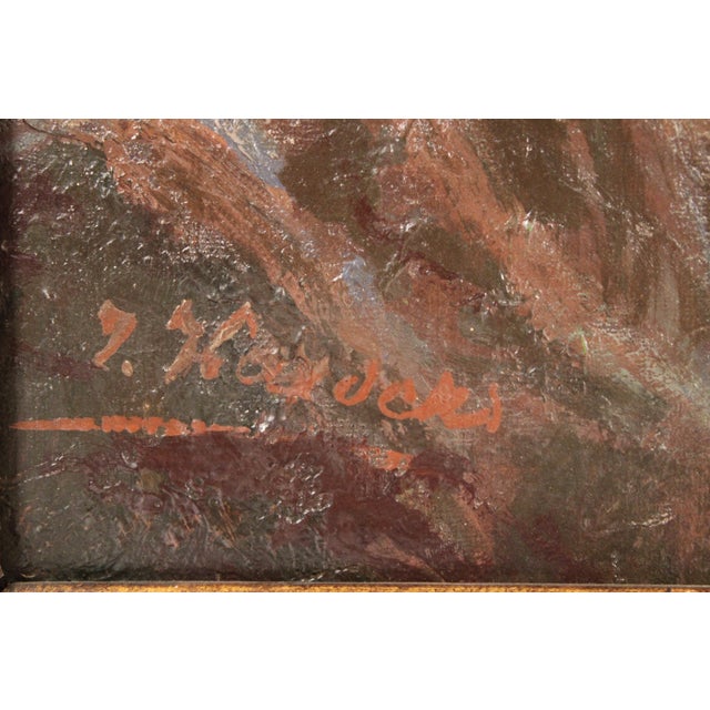 Johannes Harders (1871-1950) Coastal Painting at Sunset For Sale - Image 11 of 11