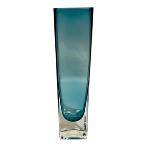 Mid-Century Blue Square Vase