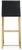 2020s Denmark Black Vegan Leather & Gold Steel Bar Stools - Set of 2 For Sale - Image 5 of 12
