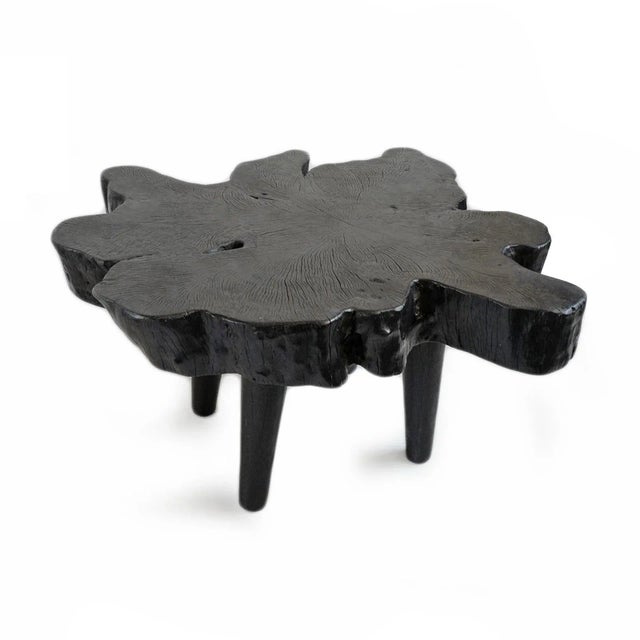 Contemporary Blackened Lychee Stump Table For Sale - Image 3 of 5