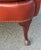 Pair of Classic Leather Furniture Tufted Oxblood Leather Wingback Library Lounge Chairs With Brass Nailhead Trim, Circa 1980s For Sale - Image 9 of 14