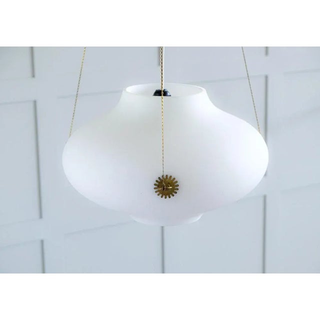 Brass & Glass Pendant by Carl-Axel Acking, 1940s For Sale - Image 6 of 10