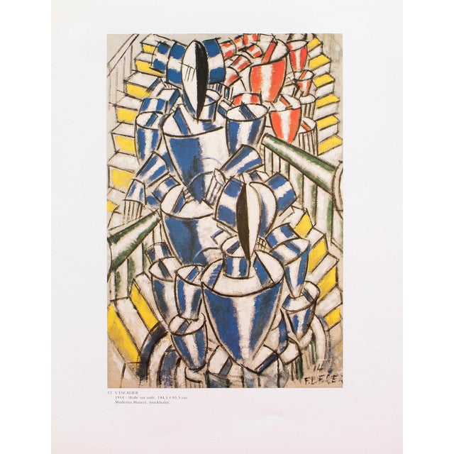 Pop Art 1990 After Fernand Leger "The Staircase (1914)", Full-Color Parisian Print For Sale - Image 3 of 9