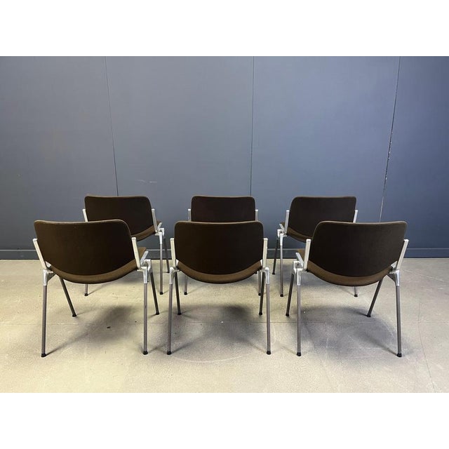 1970s Vintage DSC 106 Side Chairs by Giancarlo Piretti for Castelli, 1970, Set of 6 For Sale - Image 5 of 11