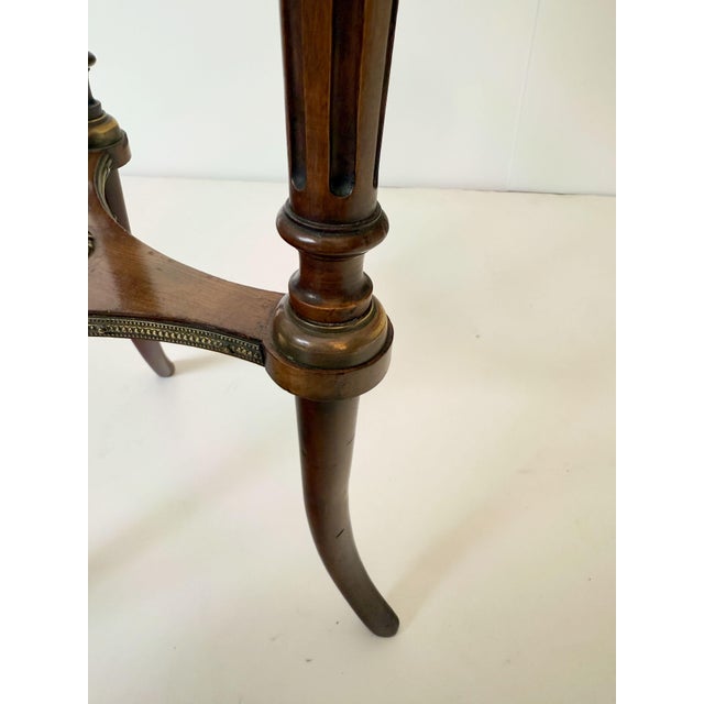 French Tripod Pedestal Stand or Side Table of Walnut in the Louis XVI Style For Sale - Image 10 of 10