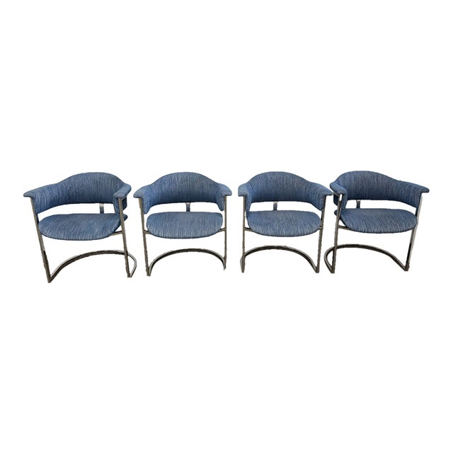 1970 Attributed to Vittorio Introini by Sabot Dining Chairs Set of 4 For Sale