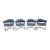 1970 Attributed to Vittorio Introini by Sabot Dining Chairs Set of 4 For Sale