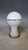 Table or floor lamp with dual switches, mold-blown opaline glass structure with chrome-plated metal parts. designed by...