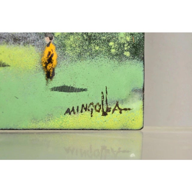 Late 20th Century Late 20th Century Dom Dominic Mingolla Enamel on Copper Small Painting Notre Dame? Cathedral For Sale - Image 5 of 8