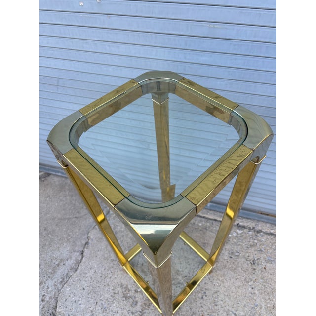 Metal Master Craft 2 Tone Brass Pedestal For Sale - Image 7 of 11