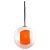 Mid-Century Eclisse Pendant Light in White and Orange Murano Glass, 1960s For Sale