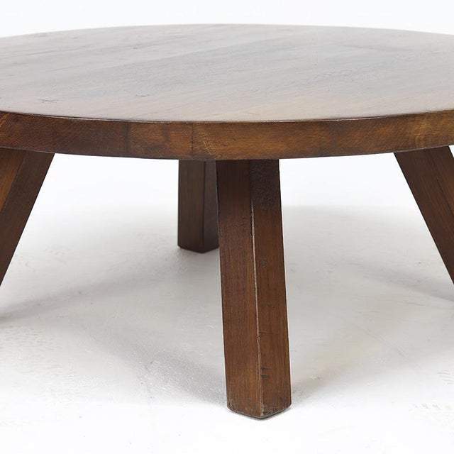 Wood Mid-Century Brutalist Coffee Table, 1960s For Sale - Image 7 of 9