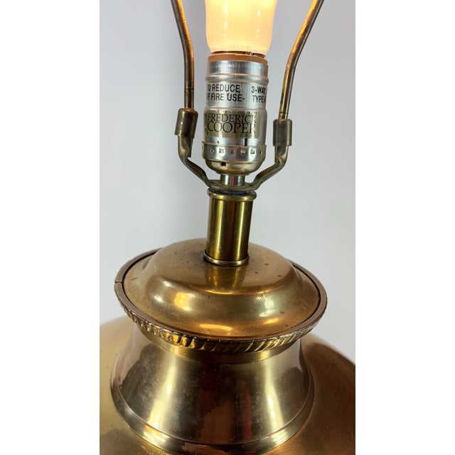 Mid 20th Century Fredrick Cooper Brass Lamp, Hollywood Regency, Midcentury Modern For Sale - Image 9 of 12