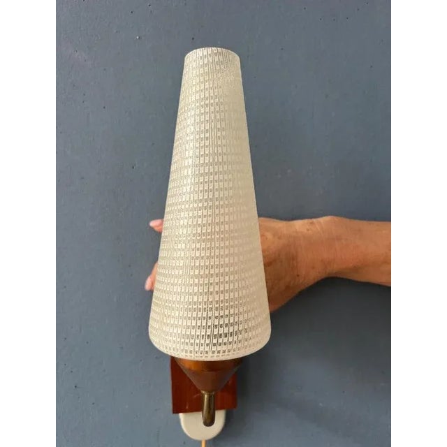 Vintage Glass Wall Sconce For Sale - Image 9 of 11