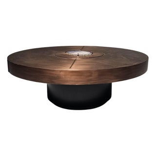 Copper and Agate Stone Coffee Table by Felix De Boussy for Studio Belgali For Sale
