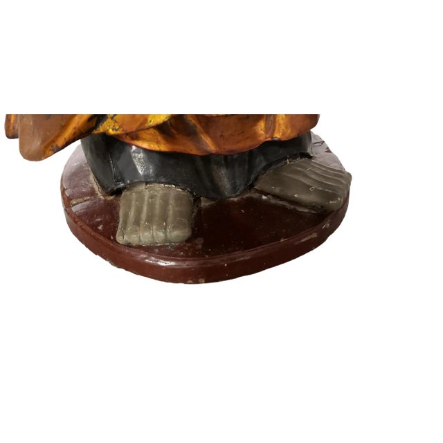 Wood Pair of Antique Vietnamese Wood Statues For Sale - Image 7 of 14