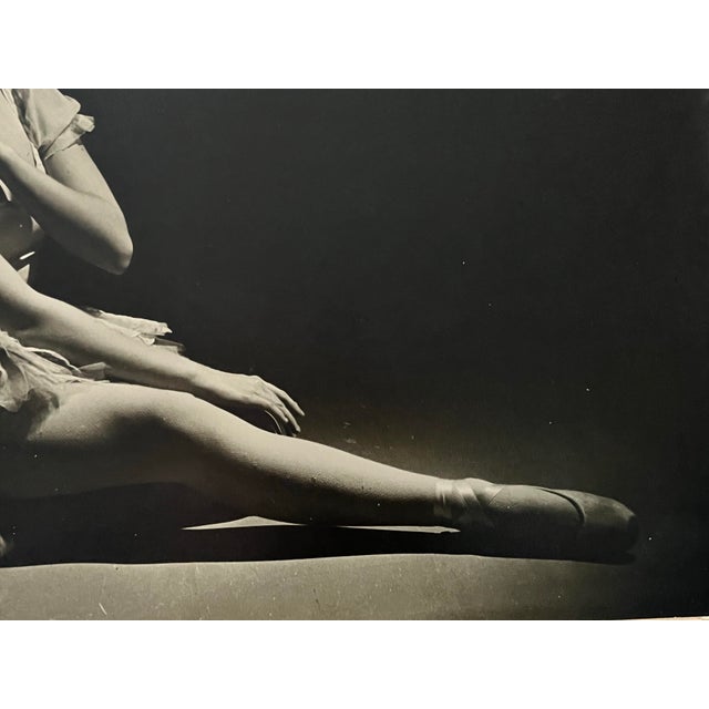 Vintage Mid-Century Photograph of a Ballerina B/W For Sale - Image 4 of 6