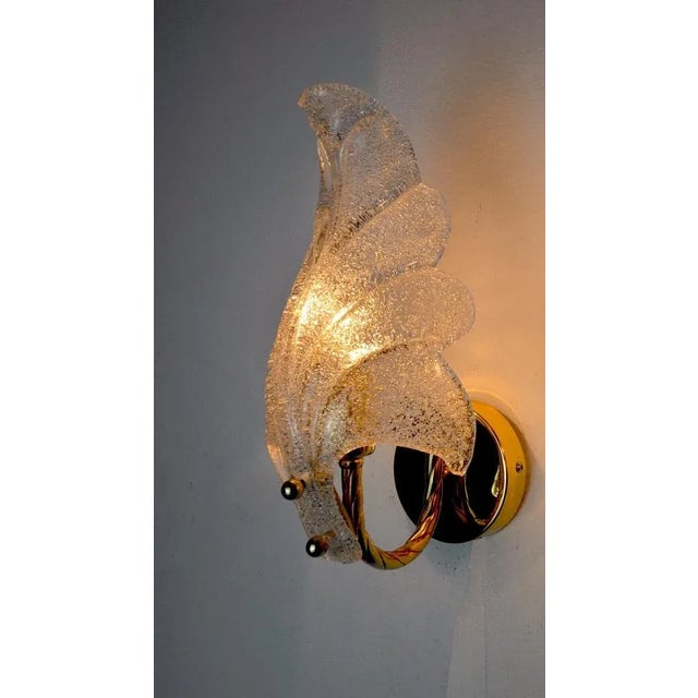 Leaf Sconce in Murano Glass by Carl Fagerlund, Germany, 1970s For Sale - Image 6 of 8