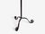 1950s Swedish Modern Forged Iron, Fabric, Brass Floor Lamp For Sale - Image 11 of 11