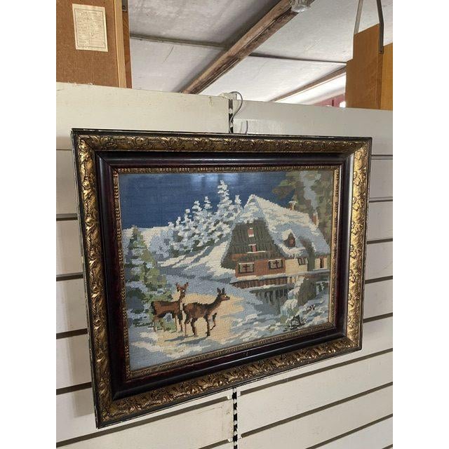 Vintage Embroidered ‘Painting ‘Maker Unknown, 1930-1940 Dims; H= 48 cm W= 58 cm