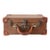 Vintage Miniature Leather Suitcase Travel Case For Sale