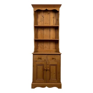 Vintage 20th Century Narrow Pine Welsh Dresser For Sale
