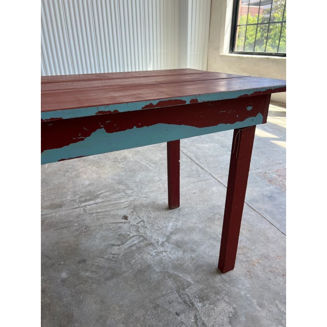 Early 20th Century Antique Farmhouse Table Island, Rectangle For Sale - Image 11 of 11