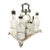 Early 20th Century Silver and Crystal Condiment or Cruet Set - 7 pcs For Sale