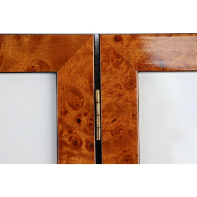 English Burlwood Picture Frame Double 4 X 6 for Balzac For Sale - Image 10 of 12