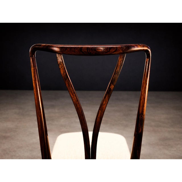 Set of Eight Sculptural Dining Chairs in Rosewood by Giuseppe Scapinelli, Brazil, C. 1950s For Sale - Image 12 of 15