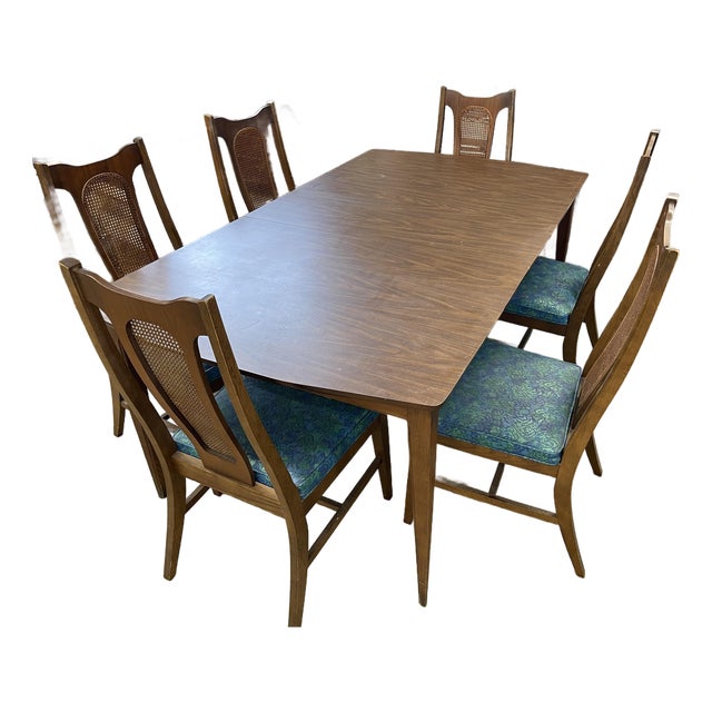 1970s Dining Table Set With 6 Chairs - Southern Square Collection For Sale
