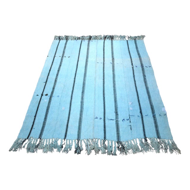 Turkish Striped Hemp Rug, 1960s For Sale