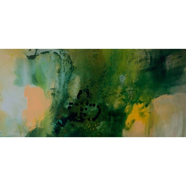 2010s Original Large Blue, Green, Contemporary Painting Titled ‘Passages’ by Michele Zuzalek For Sale - Image 5 of 9