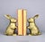 Exceptionally rare, these lovely bunny bookends are made from solid brass. Lots of neat details. Great condition with some...