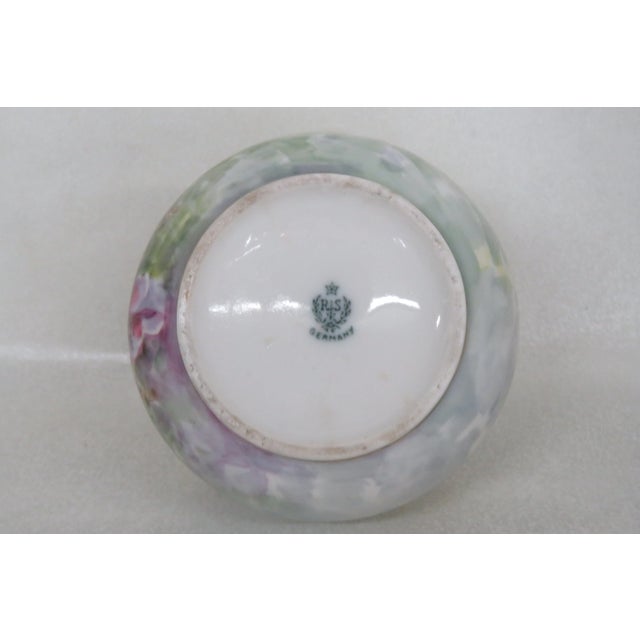 Early 20th Century Rs Germany Porcelain Hand Painted Flowers Small Vase For Sale - Image 5 of 13