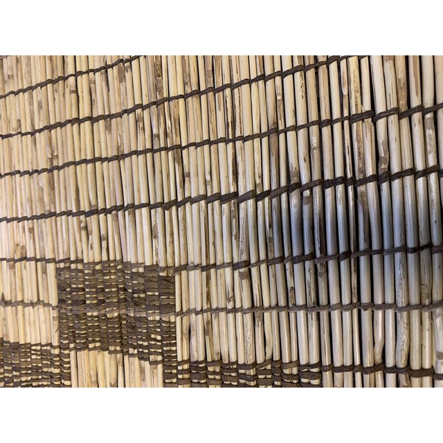 Brown Mauritanian Tuareg Rug in Plant Fibers and Leather, 1990s For Sale - Image 8 of 10