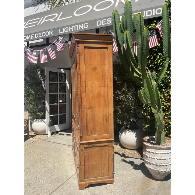 Antique Pine Cabinet W/ 5-Drawers For Sale - Image 4 of 11