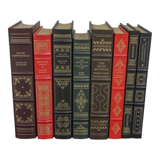 Set of 8 Franklin Mint Leather Bound Books For Sale