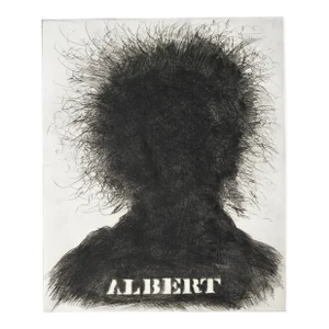 "Albert", Albert Einstein Portrait Silhouette by Lilya Vorobey
