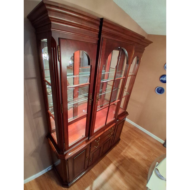 Vintage Pennsylvania House Cherry China Cabinet For Sale - Image 12 of 13