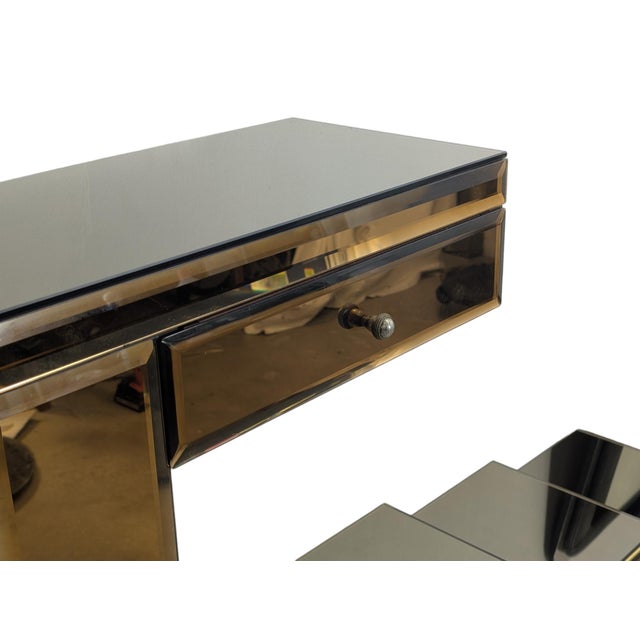 Stepped Console Table with Mirrors and Compartments, 1970s For Sale - Image 4 of 12
