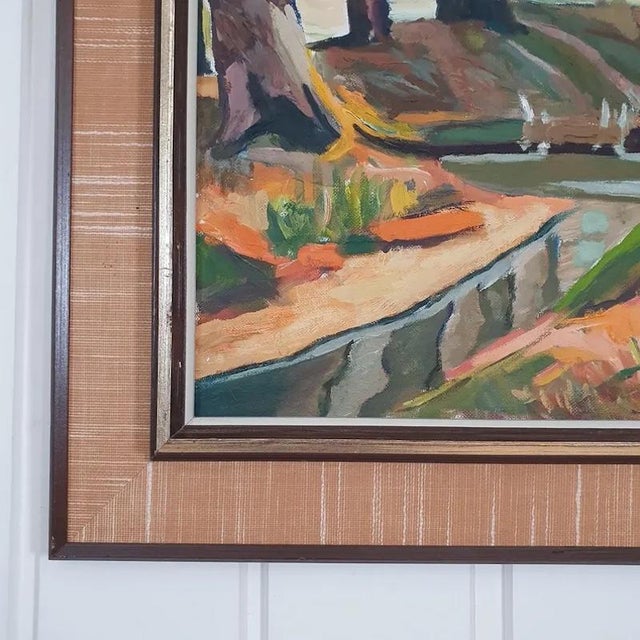 LG G-Berg, Landscape, 1970s, Oil Painting on Canvas, Framed For Sale - Image 15 of 18