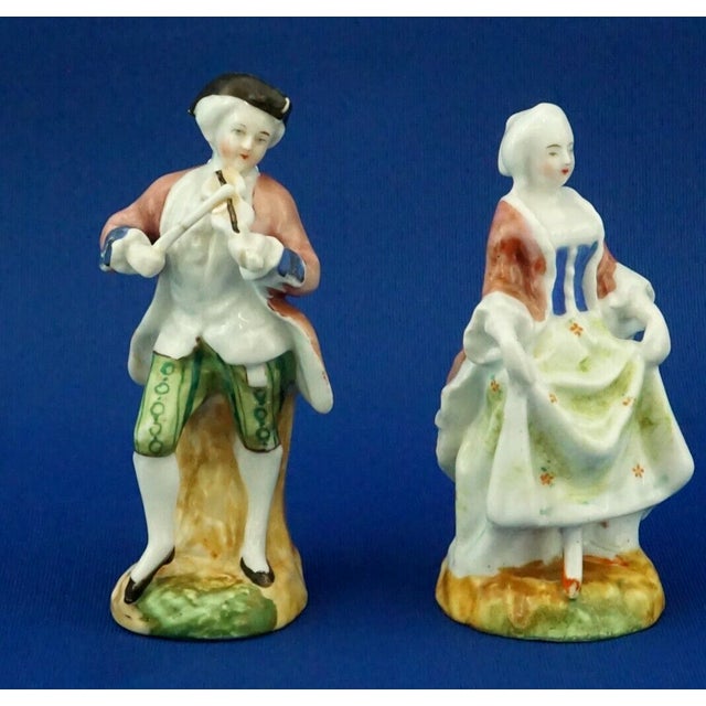 19th Century Dancing Couple Sculptures, Staffordshire, United Kingdom, Set of 2 For Sale - Image 6 of 18