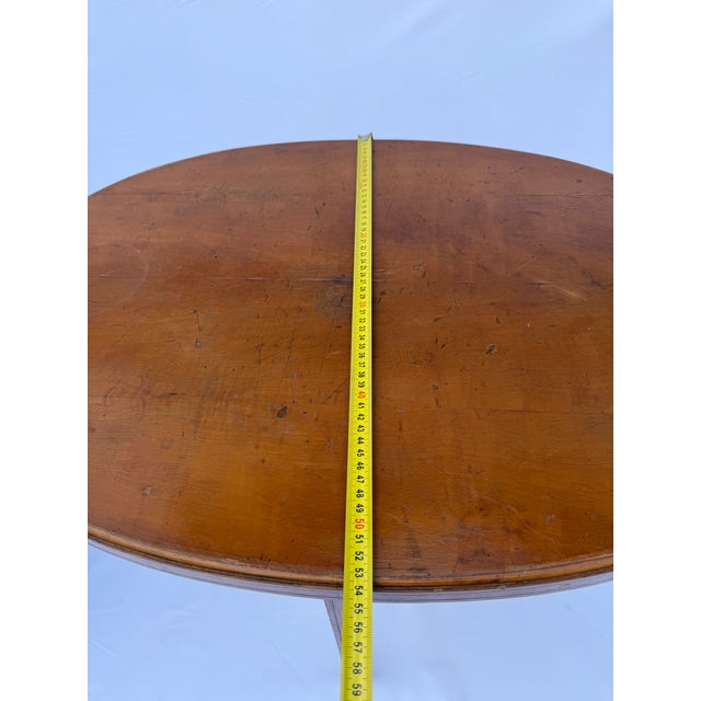 Oval Inlaid Side Table attributed to Bruno Paul, Germany, 1910-1920 For Sale - Image 9 of 11
