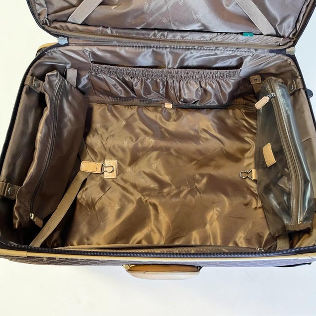 Textile Vintage Ralph Lauren “Lauren” Monograph Suitcase - a Pair For Sale - Image 7 of 13