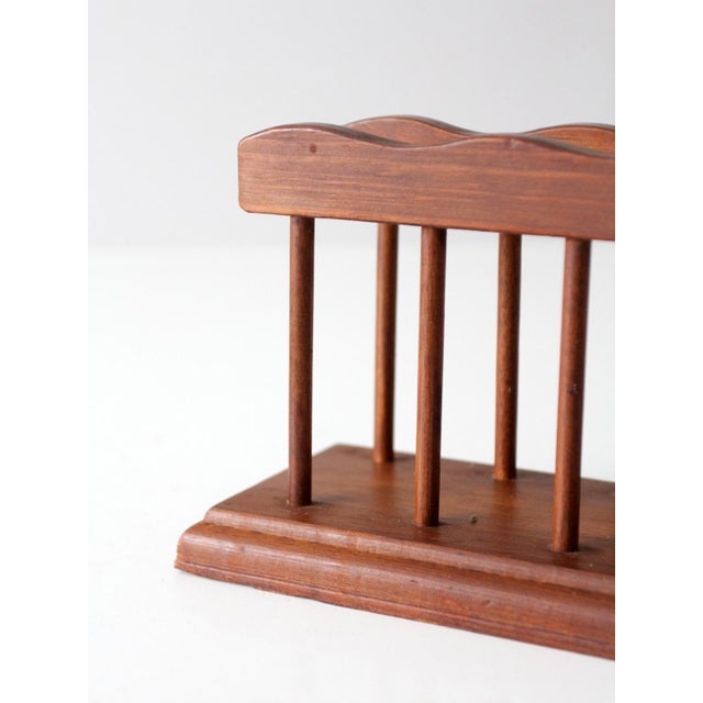 Mid 20th Century Mid-Century Modern Wood Napkin Holder For Sale - Image 10 of 12